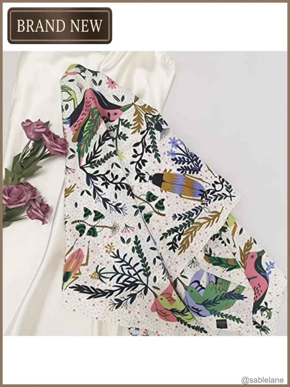 Silk Like Satin Large Square Head Scarf for Women - 35
